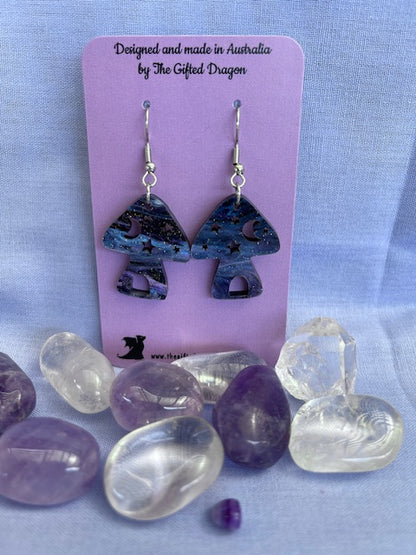 Earrings: Galaxy Toadstools